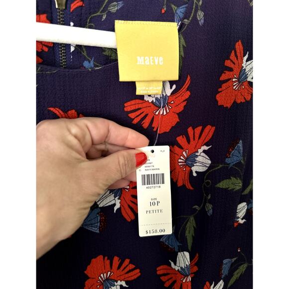 Maeve Floral Mini Dress - Navy and Orange - Picture 6 of 8